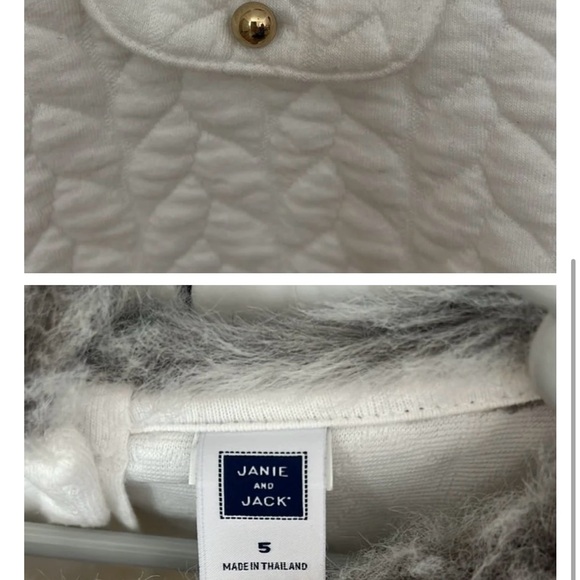 Janie and Jack White Quilted Holiday Dresses (6-12 months & 5) **TWO DRESSES** - Picture 2 of 5